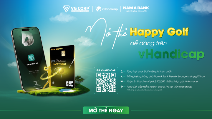 Golfer Việt nâng tầm trải nghiệm với thẻ Nam A Bank JCB Happy Golf