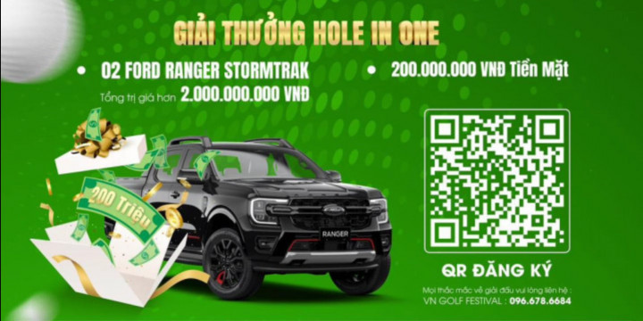 2 xe Ford Ranger cho giải HIO tại VIETNAM GOLF FESTIVAL CHAMPIONSHIP