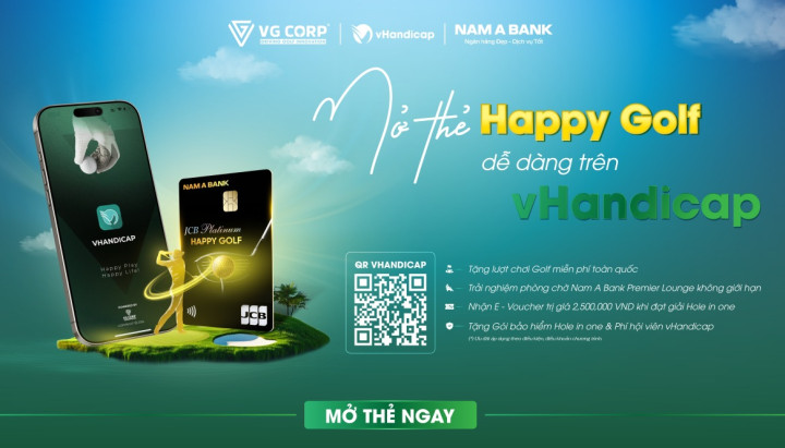 Golfer trải nghiệm ưu đãi toàn cầu với thẻ tín dụng Nam A Bank JCB Happy Golf