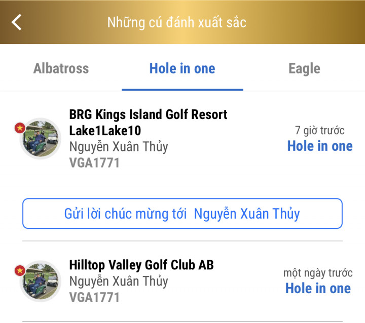 Golfer quá may mắn ghi 2 hole in one trong 2 ngày liên tiếp