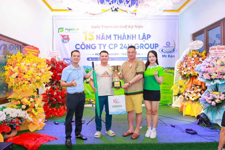 Golfer Thái Trung Hiếu vô địch Giải golf kỷ niệm 15 năm thành lập 24H Group
