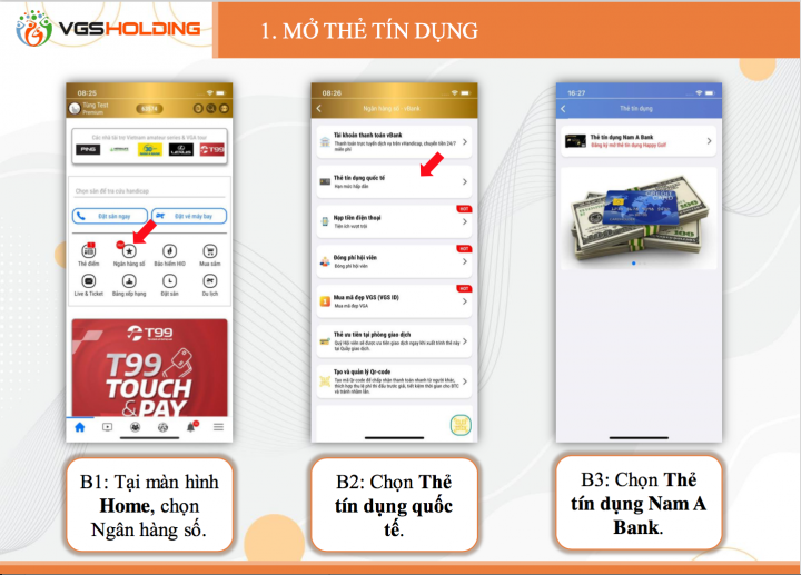 vHandicap ra mắt tính năng mở và thanh toán thẻ tín dụng Happy Golf online