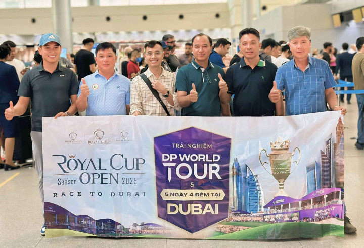 Top 4 Royal Cup Open 2025 khởi hành đến Dubai, bắt đầu hành trình 5N4Đ và xem DP World Tour Championship