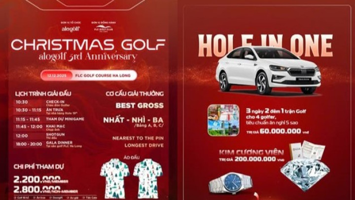 Christmas Golf 2025: Sự kiện mừng sinh nhật Alogolf bùng nổ tại FLC Hạ Long