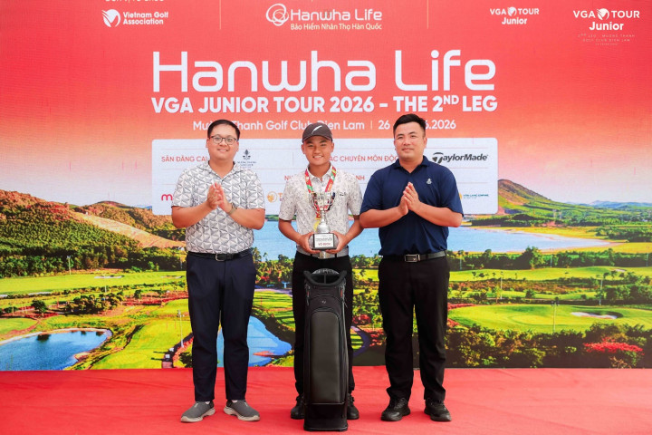 Nguyễn Văn Hòa giành danh hiệu thứ 2 liên tiếp tại VGA Junior Tour 2026