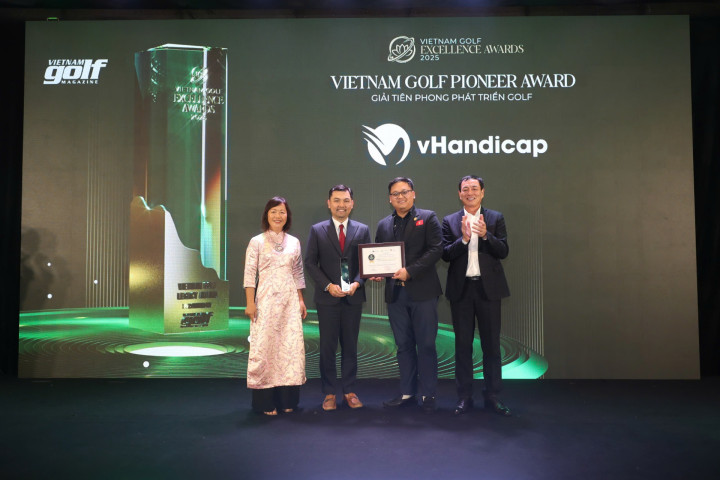vHandicap được vinh danh 'Giải Tiên phong Phát triển Golf' tại Vietnam Golf Excellence Awards 2025