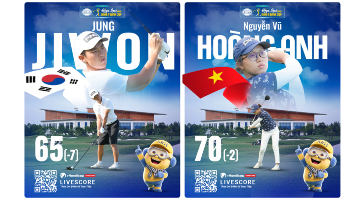 Nguyễn Vũ Hoàng Anh, Jung Jiwon dẫn đầu sau vòng 1 AJGA IPS - Nam A Bank Cup 2026