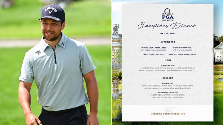 Xander Schauffele chiêu đãi các cựu vô địch PGA Championship với thực đơn đắt đỏ tại Champions Dinner