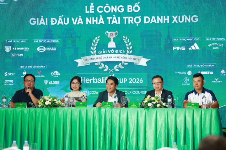 Giải Vô địch các Câu lạc bộ Golf Hà Nội Mở rộng 2026 trở lại sân golf Long Biên