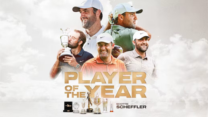 Scottie Scheffler được vinh danh Golfer xuất sắc nhất PGA Tour năm thứ 4 liên tiếp