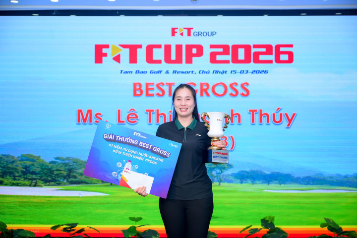 Lê Thị Thanh Thúy đạt Best Gross giải F.I.T CUP 2026 với vòng đấu 73 gậy