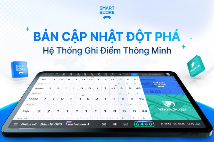 SmartScore kết nối trực tiếp vHandicap, mở ra kỷ nguyên chơi golf “không giấy mực”