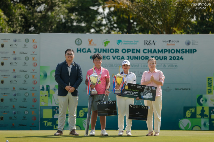 Nguyễn Tuấn Anh và Anna Lê thắng giải Vô địch Gôn Trẻ Tp. Hồ Chí Minh Mở rộng - Chặng 6 VGA Junior Tour 2024