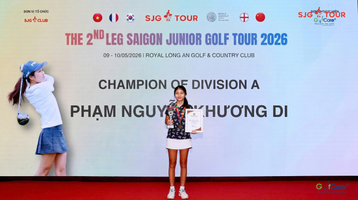 Phạm Nguyễn Khương Di lần đầu vô địch Saigon Junior Golf Tour