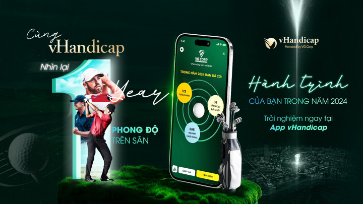 Nhìn lại hành trình một năm trên sân golf với thiệp chúc mừng năm mới của vHandicap