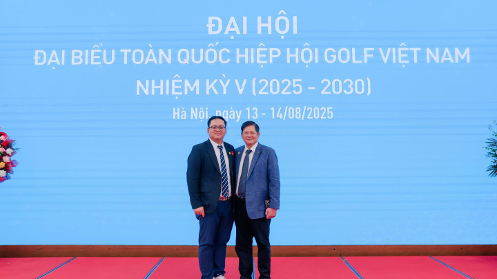 Ông Lê Kiên Thành tái đắc cử Chủ tịch, ông Vũ Nguyên tiếp tục giữ chức Tổng Thư ký Hiệp hội Golf Việt Nam nhiệm kỳ V