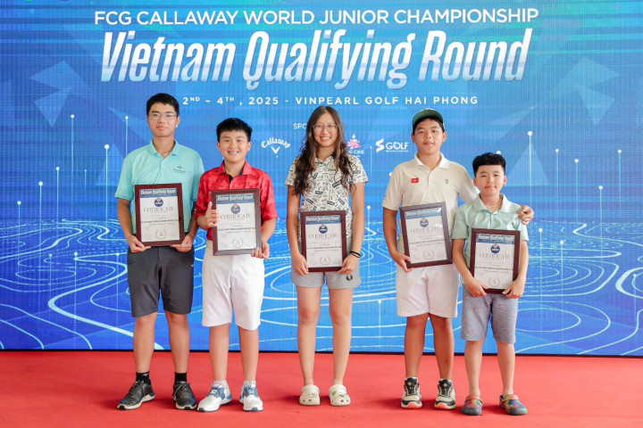 Tìm ra 5 golfer trẻ Việt Nam giành vé dự vòng chung kết FCG Callaway World Championship tại Mỹ