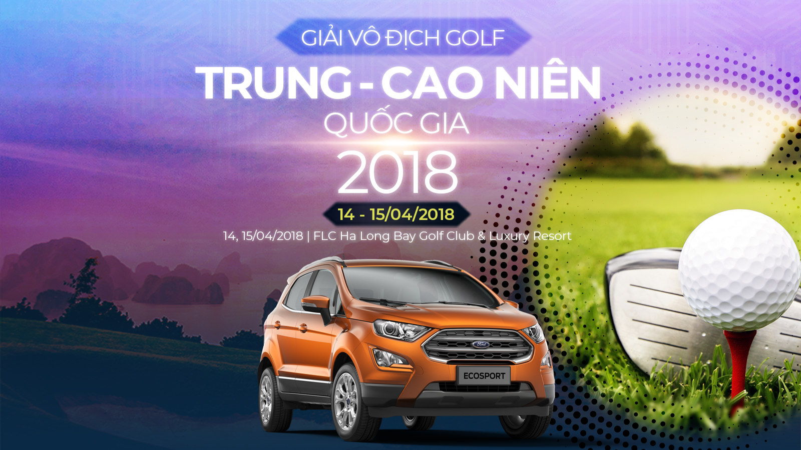 Giải vô địch golf Trung - Cao niên Quốc gia 2018: Diễn ra vào tháng Tư tại sân FLC Hạ Long