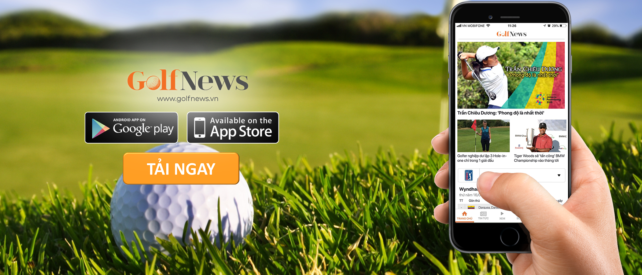 GolfNews.vn chính thức ra mắt app dành cho Android và iOS