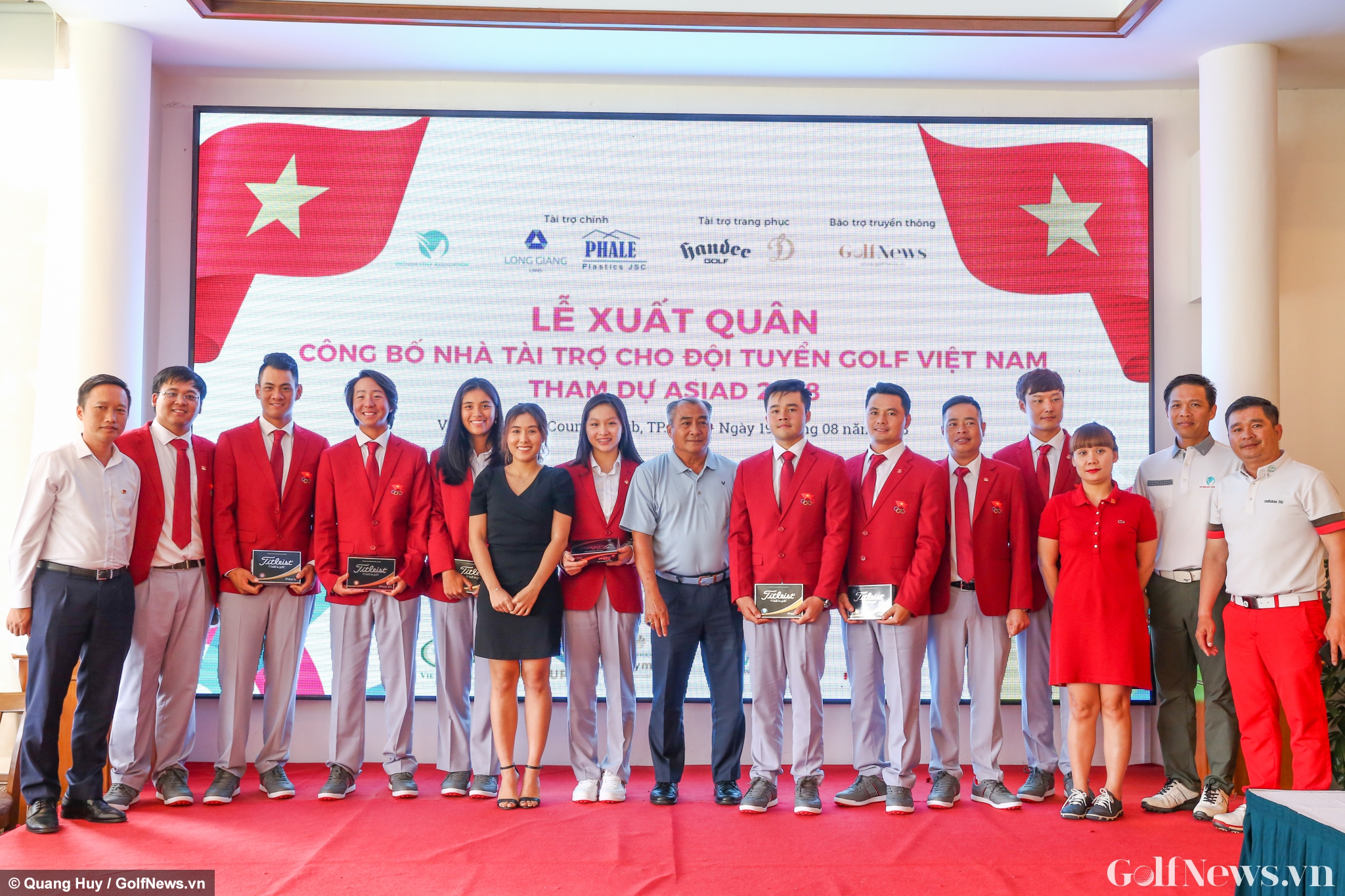 Toàn cảnh Lễ xuất quân ASIAD 18 của tuyển golf Việt Nam
