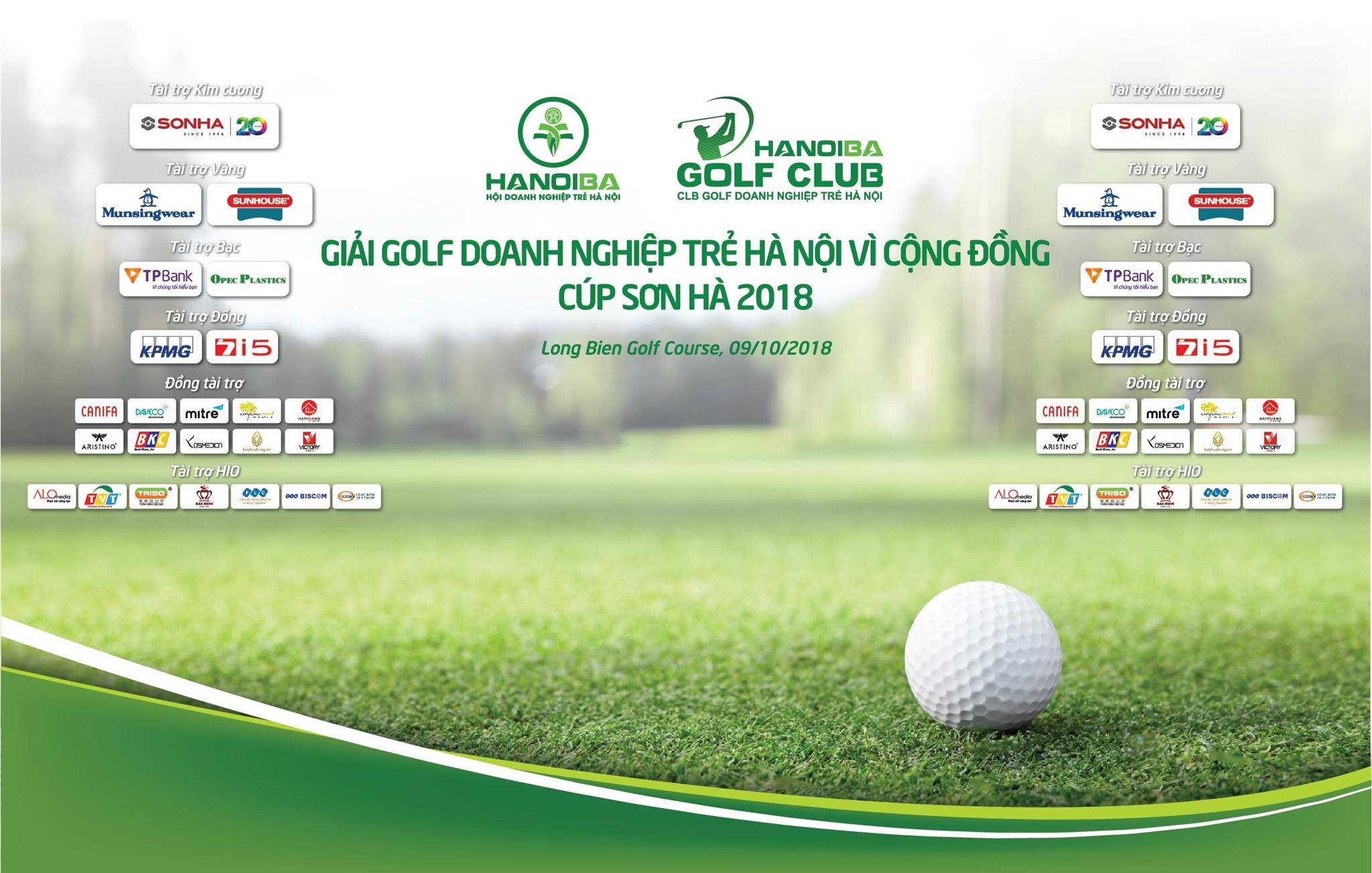 180 golfer tham dự Giải golf DNT Hà Nội vì cộng đồng cúp Sơn Hà 2018
