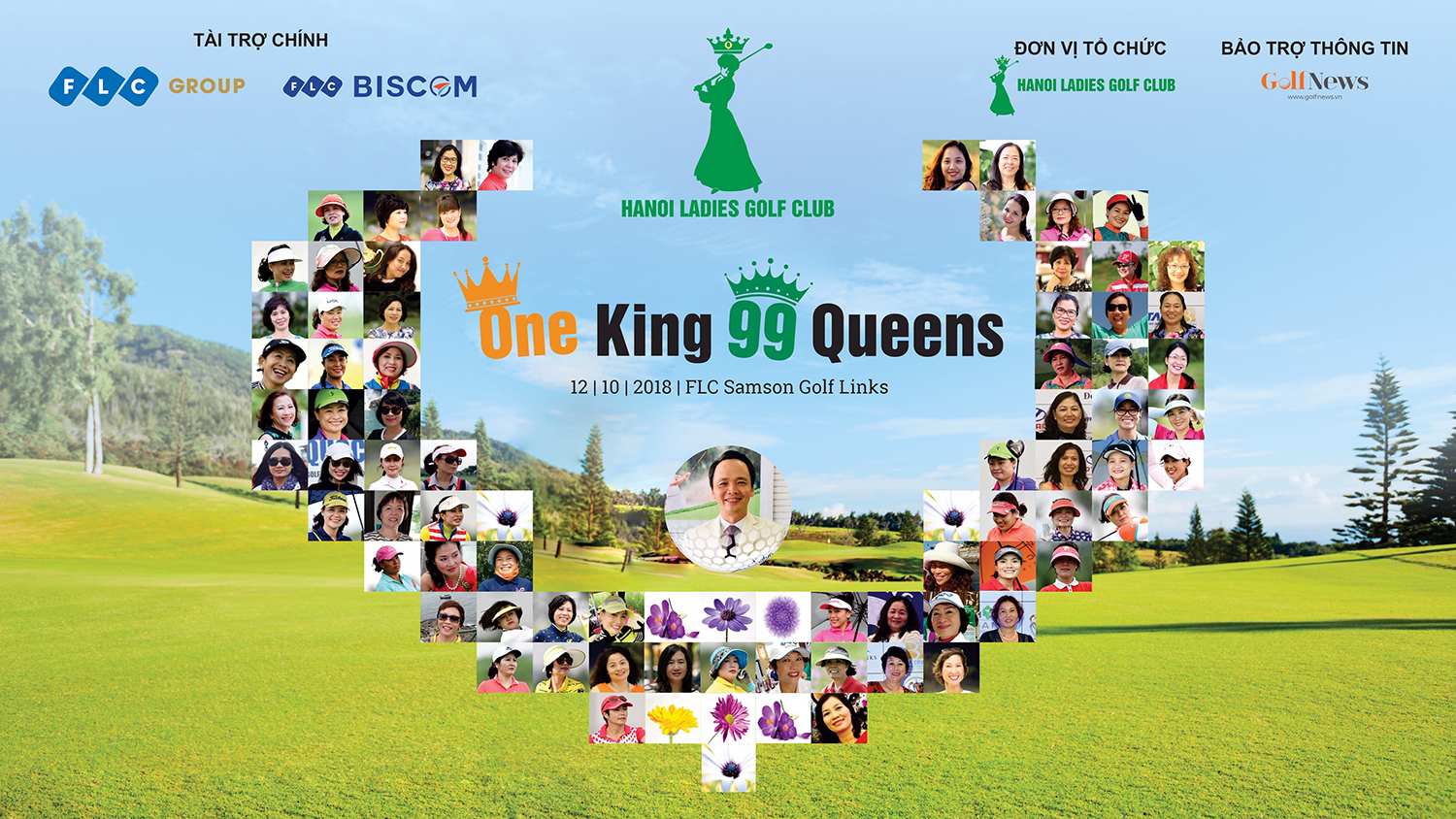 Hơn 80 golfer tham dự giải 'One King 99 Queens'