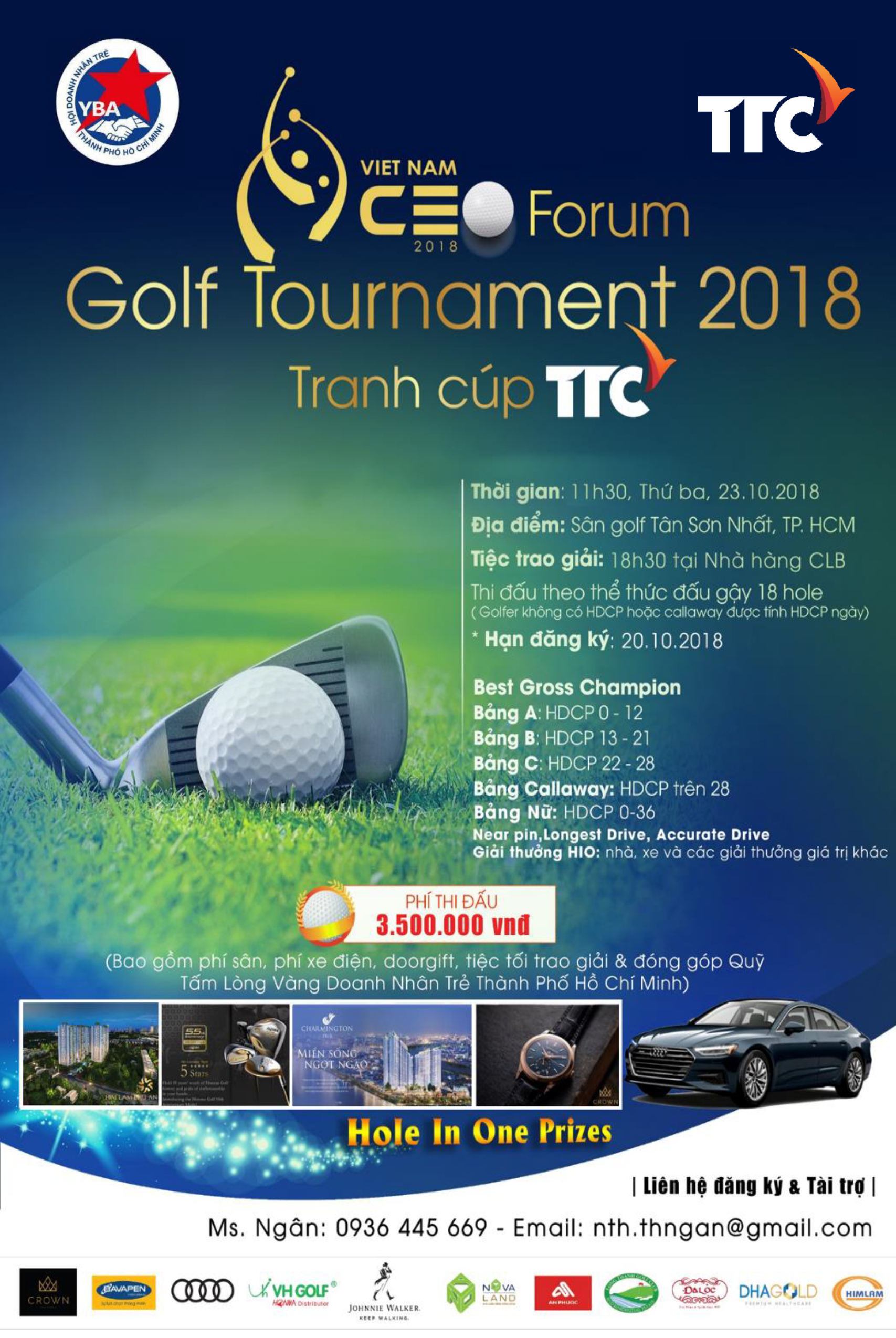 Giải 'Vietnam CEO Forum Golf Tournament 2018 – Tranh Cúp TTC' chuẩn bị khởi tranh