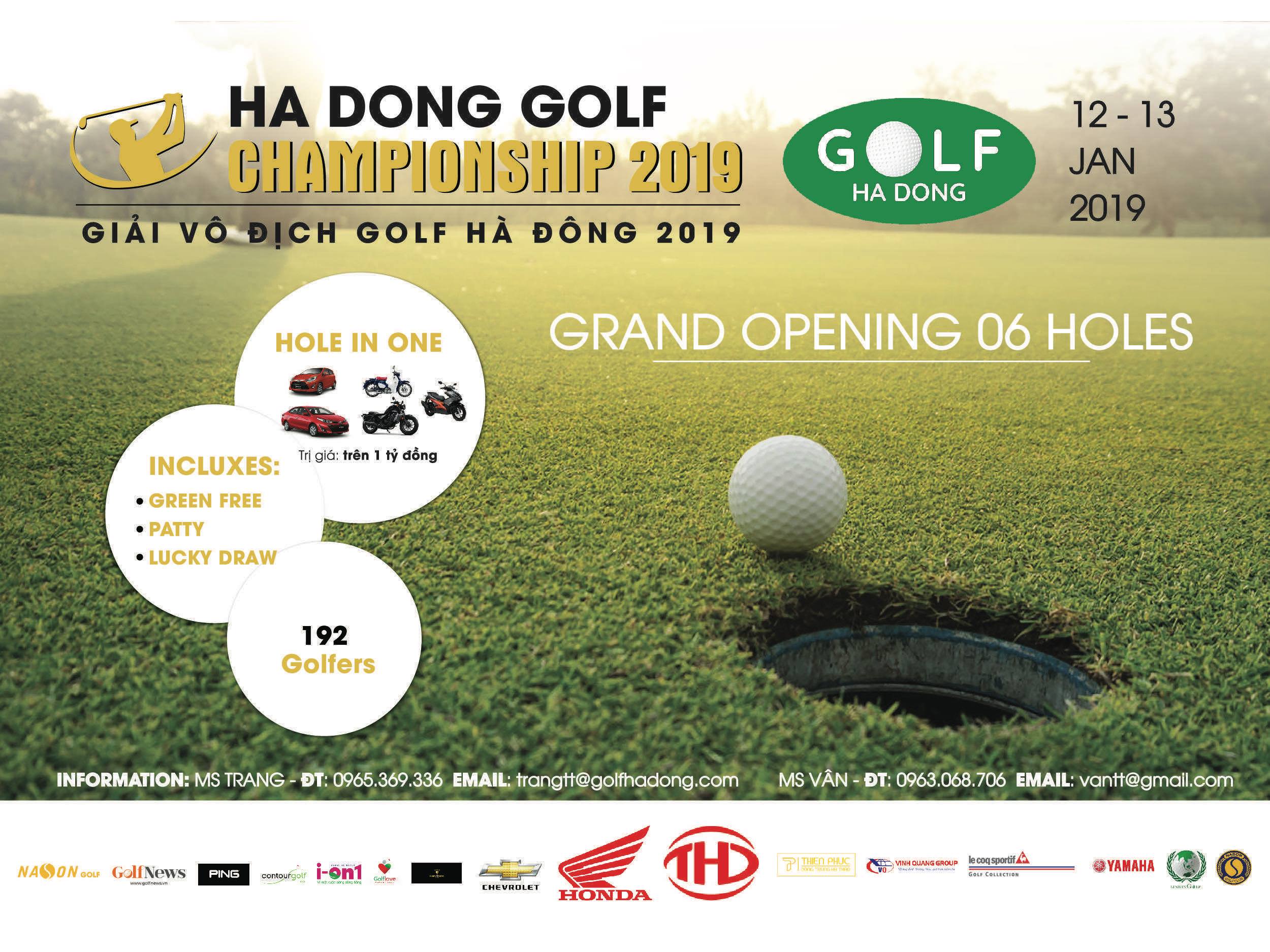 Gần 200 golfers sẽ tham dự 'Giải vô địch Golf Hà Đông 2019'