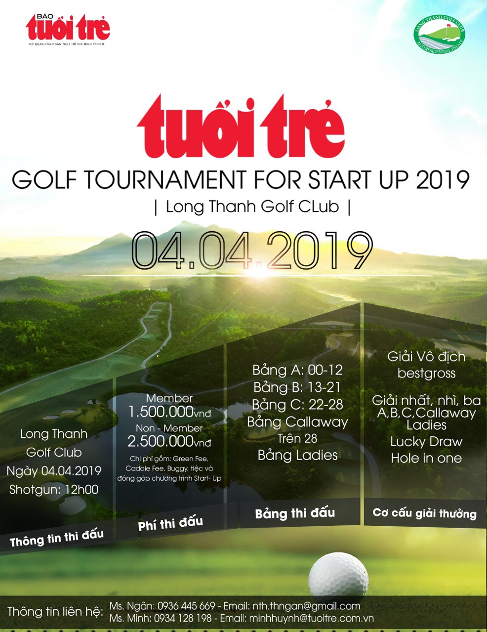 Bảo Tuổi Trẻ sẽ tổ chức giải Golf Tournament For Start Up 2019 vào đầu tháng 4