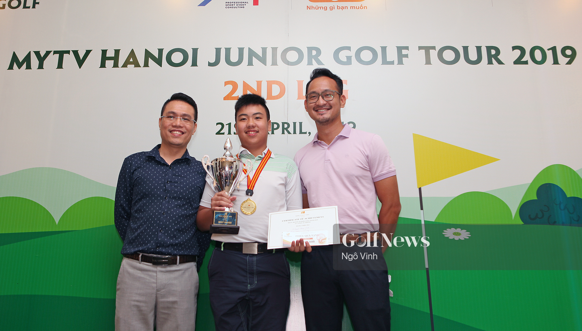 Vòng 2 - MyTV Ha Noi Junior Golf Tour 2019: Golfer Nguyễn Đặng Minh giành Best Gross với 76 gậy