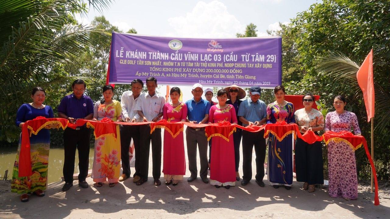CLB golf Tân Sơn Nhất đóng góp xây dựng 2 cầu dân sinh tại tỉnh Tiền Giang