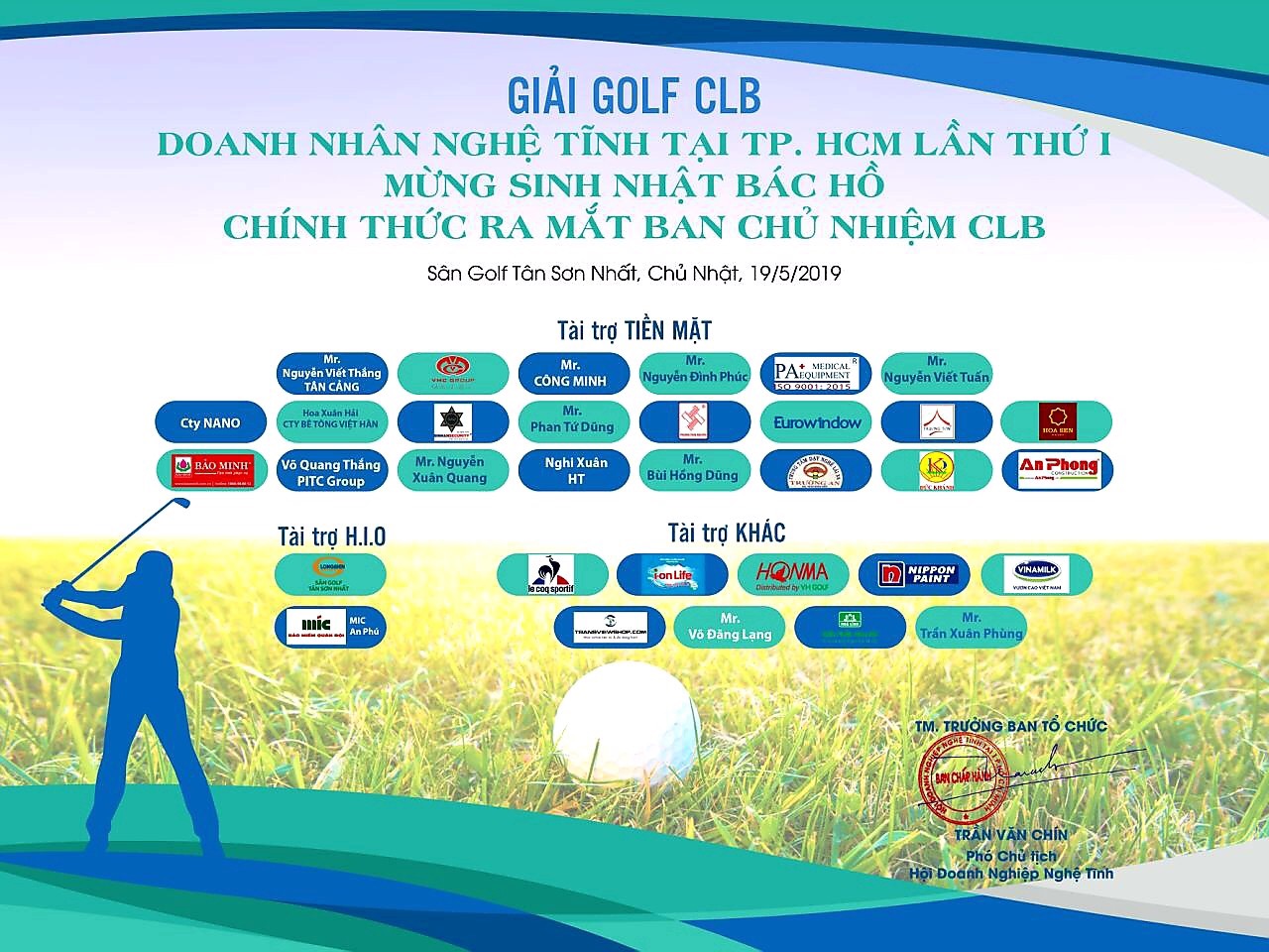 Giải golf CLB Doanh nhân Nghệ Tĩnh tại TP. HCM chuẩn bị khởi tranh