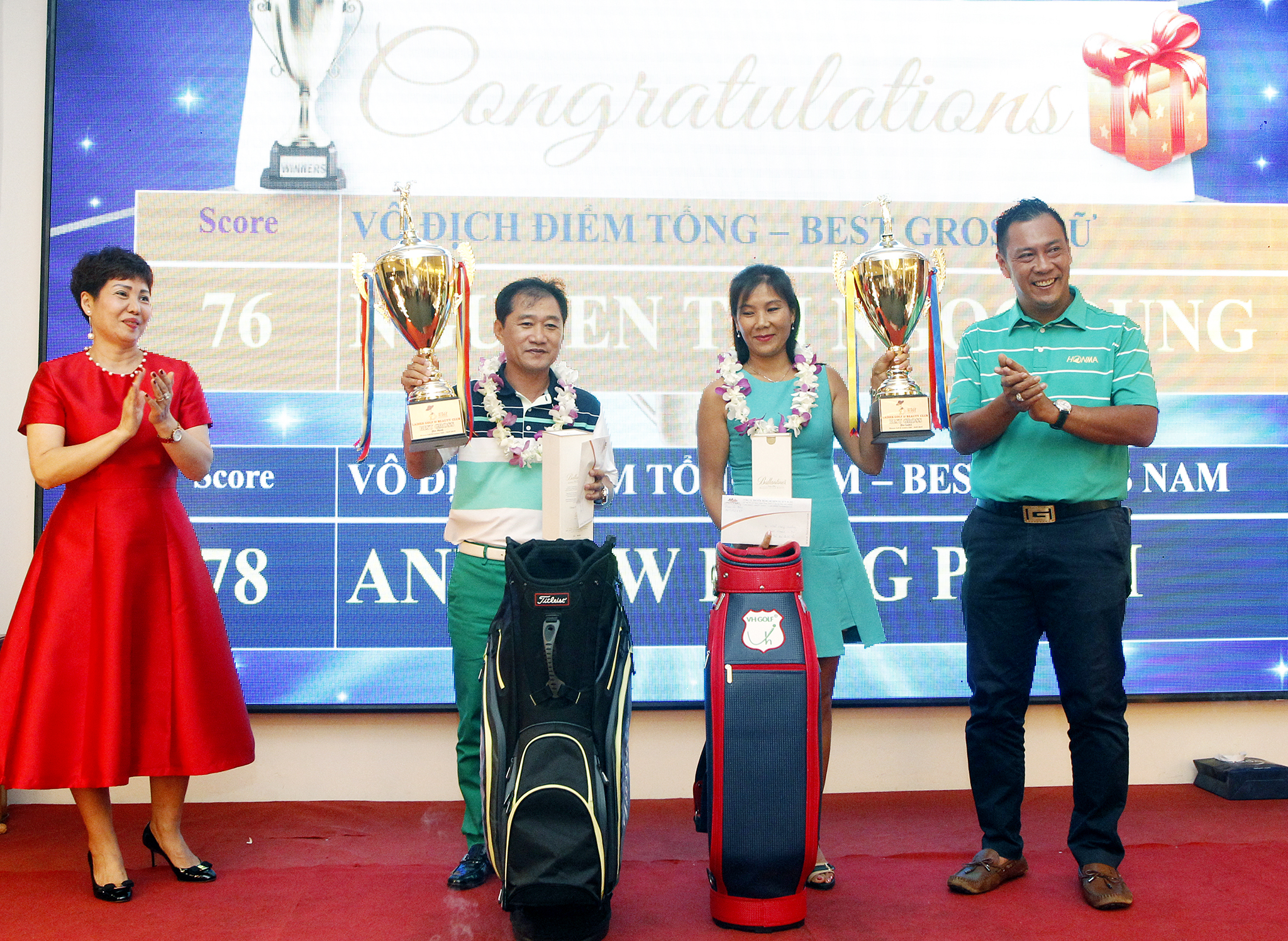 Andrew Hùng Phạm và Nguyễn Thị Ngọc Dung đạt Best Gross tại giải golf Ladies Golf & Beauty Club