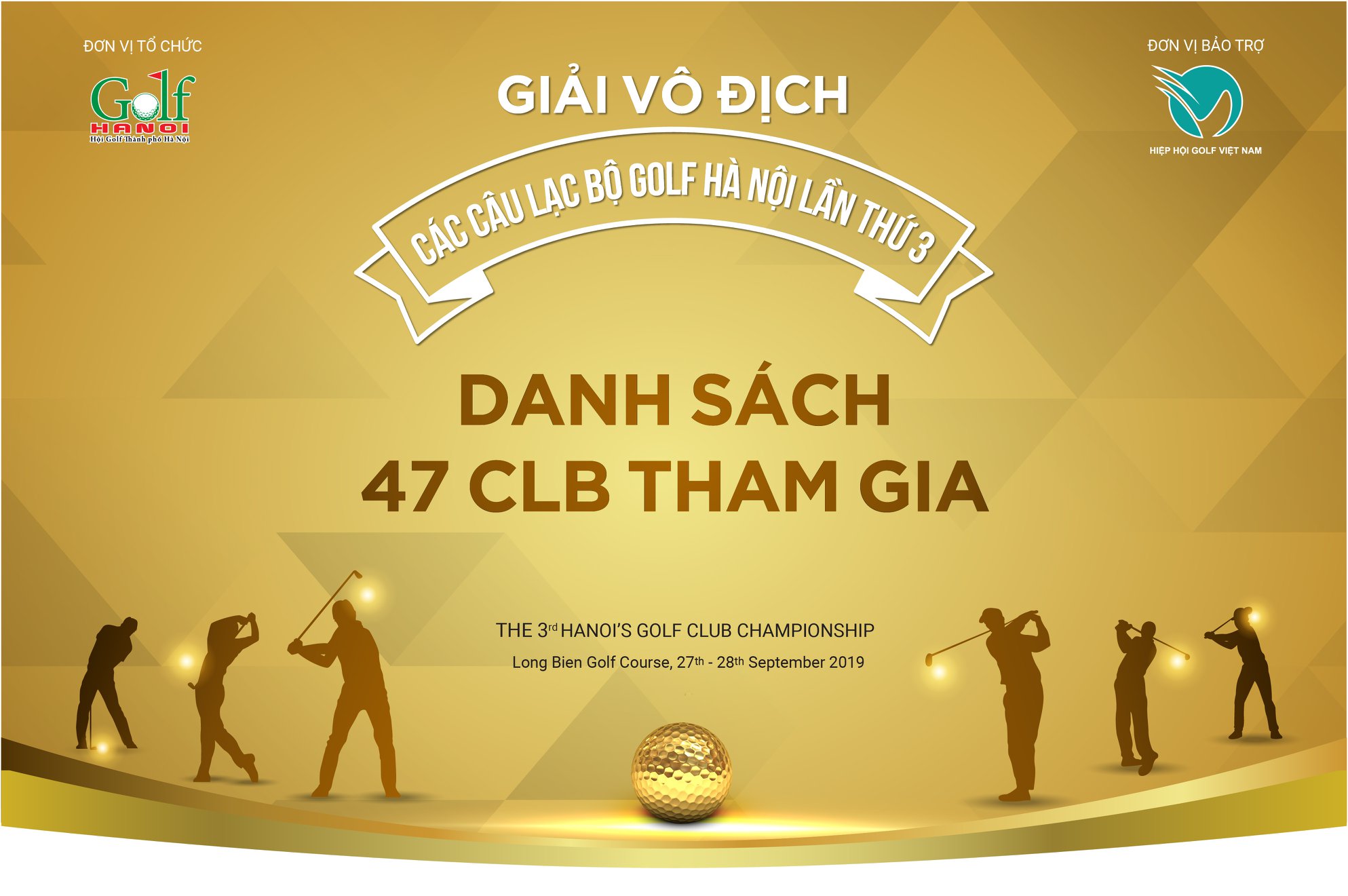 47 CLB tham gia tranh tài tại giải Vô địch các CLB Golf Hà Nội 2019