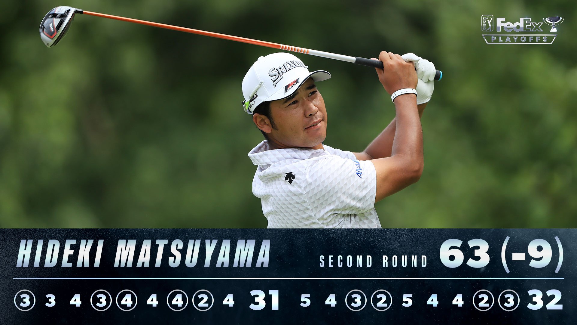 Hideki Matsuyama lập kỷ lục sân, chiếm ngôi đầu sau vòng 2 BMW Championship
