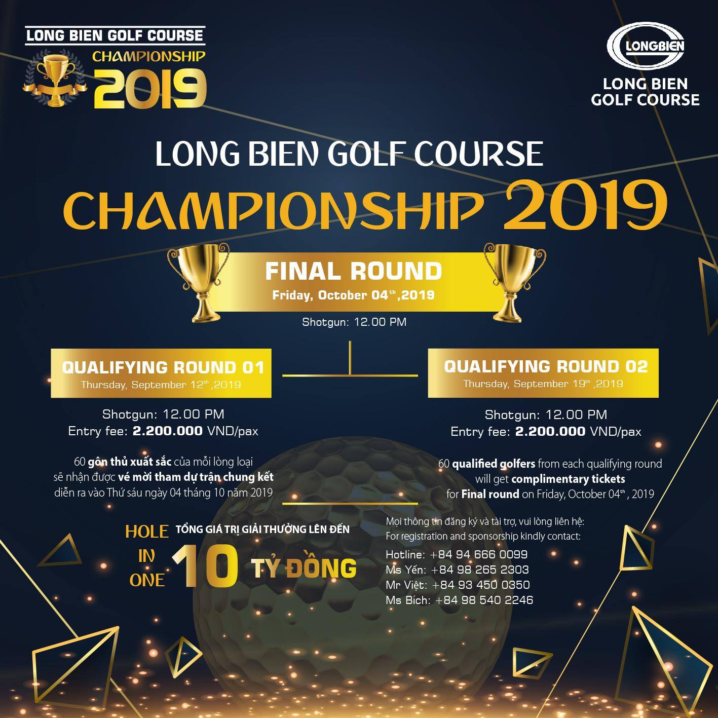 Chuẩn bị khởi tranh Giải golf Long Bien Golf Course Championship 2019