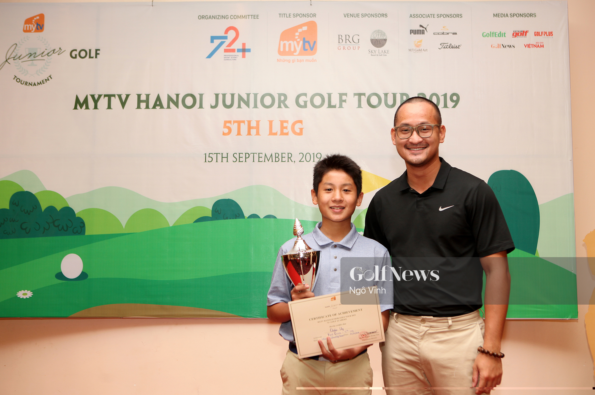Đoàn Uy vô địch Vòng 5 giải MyTV Hanoi Junior Golf Tour 2019