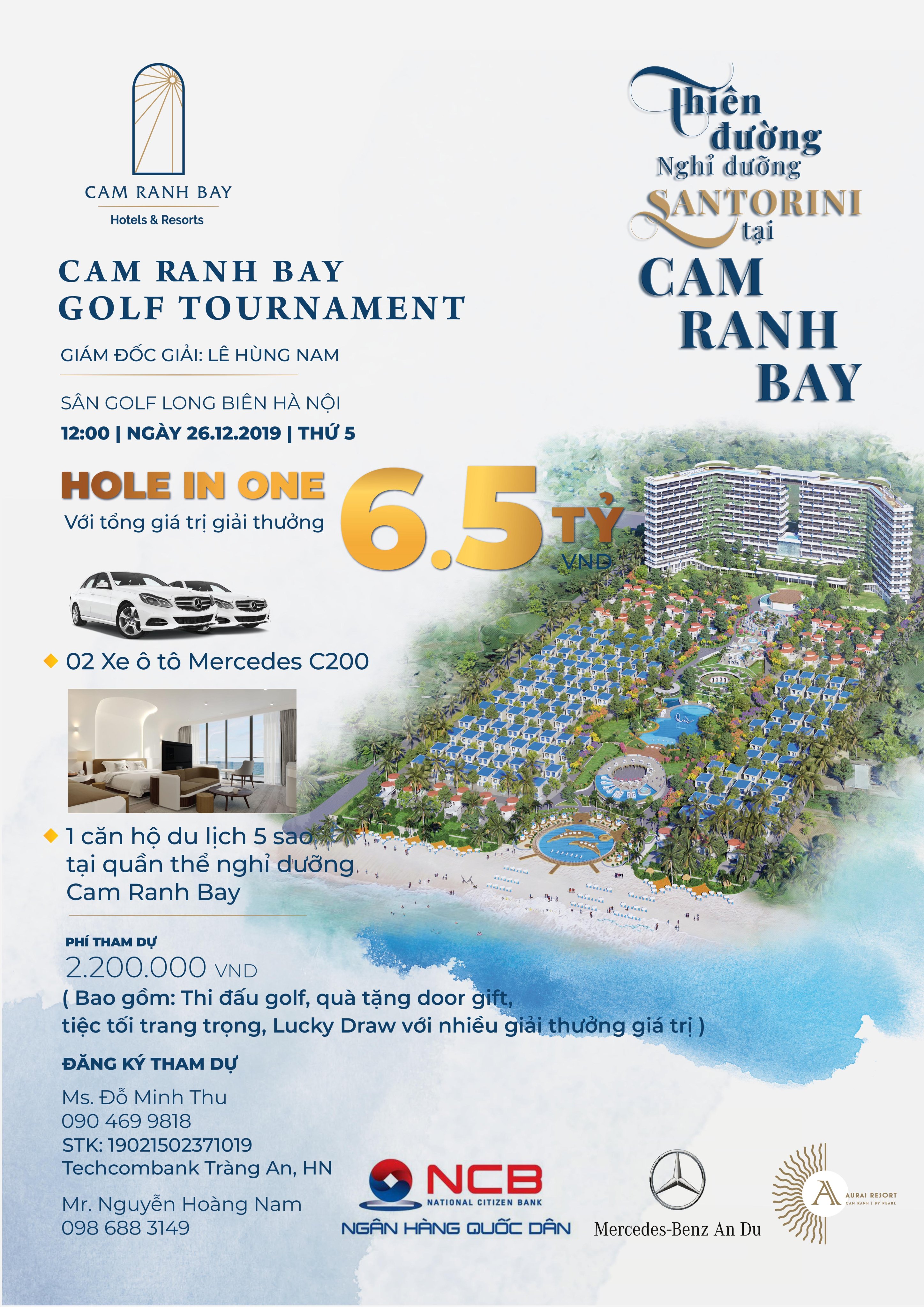 Cơ hội nhận giải thưởng căn hộ 5 sao tại Cam Ranh Bay Golf Tournament