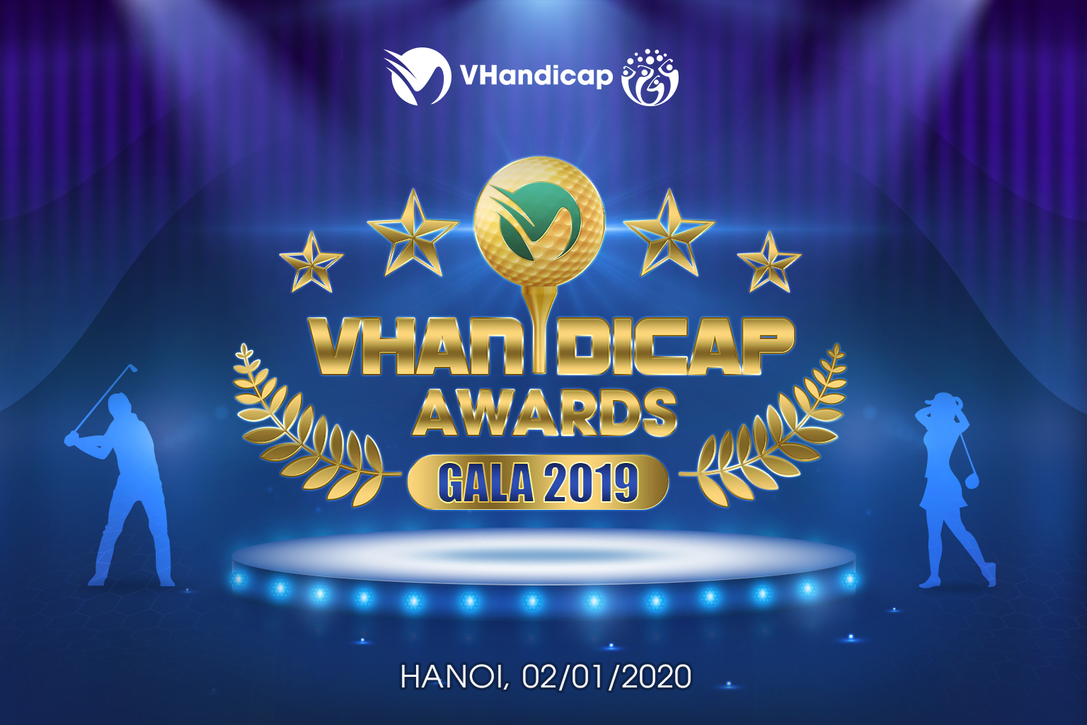 Vhandicap Awards Gala 2019: Vinh danh các sân golf, nhà tài trợ và golfer của năm.