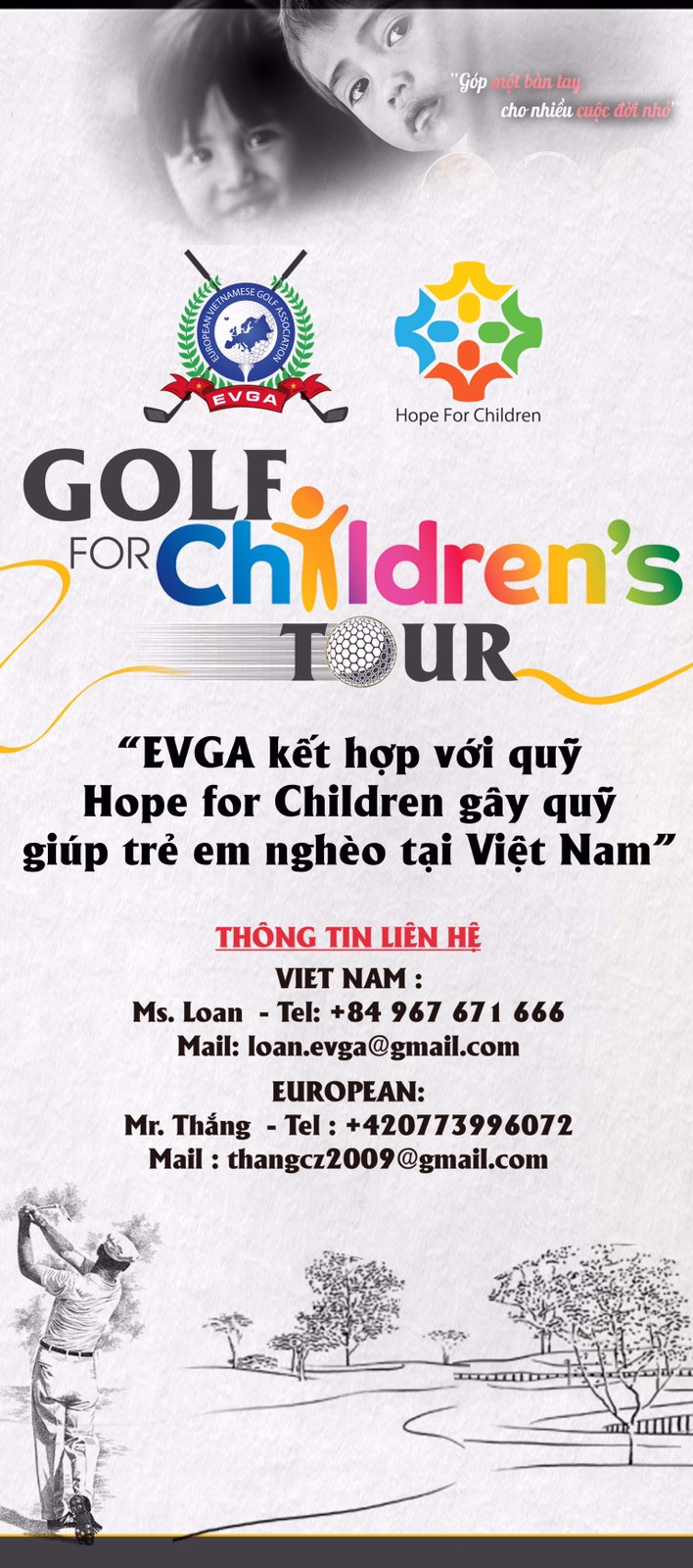 EVGA Tour Tết lần thứ 2 tổ chức tại Việt Nam với chủ đề "Golf for Children's Tour"