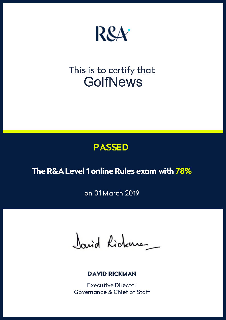 Ở nhà mùa dịch, thử trải nghiệm học và lấy chứng chỉ luật golf R&A Level 1