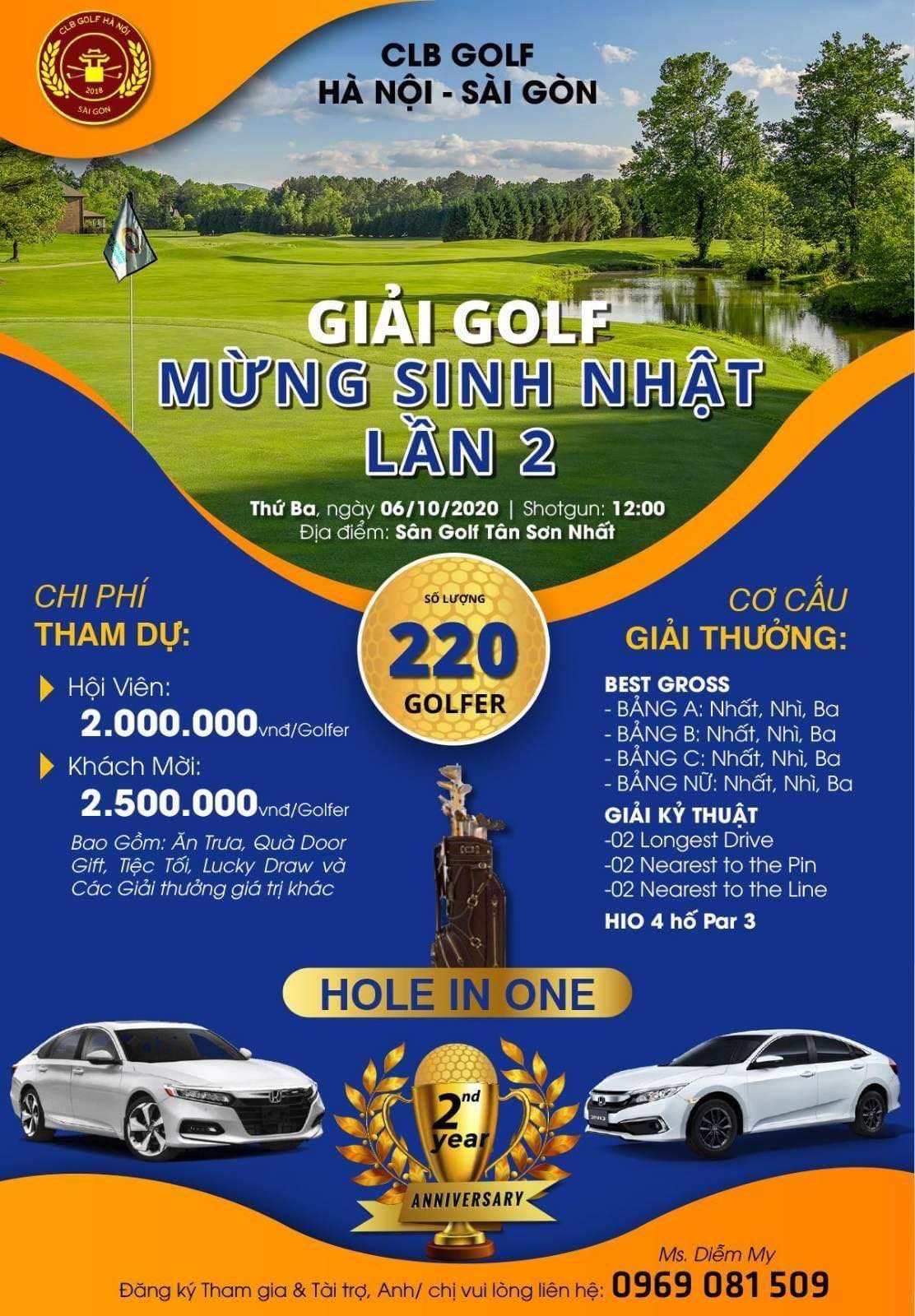 CLB Golf Hà Nội - Sài Gòn chuẩn bị tổ chức giải mừng sinh nhật lần 2