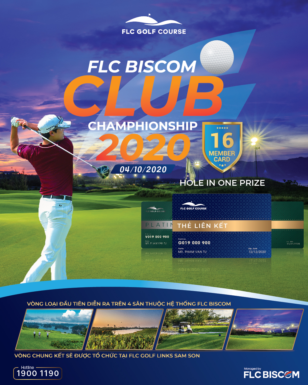 FLC Biscom Club Championship sẽ khởi tranh đồng loạt trên 4 sân vào tháng 10