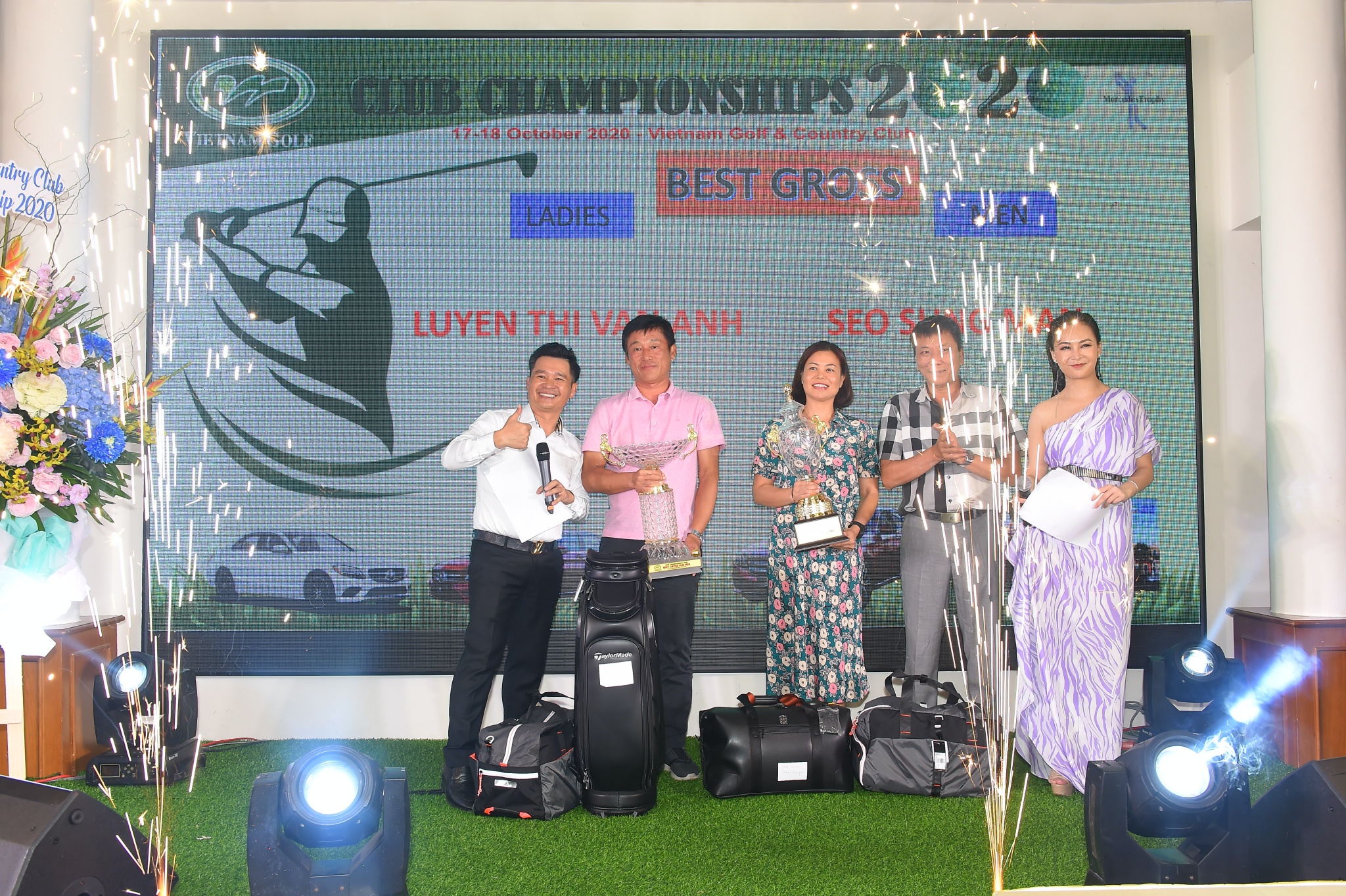 Golfer Seo Sung Man và Luyện Thị Vân Anh vô địch VGCC Club Championships 2020