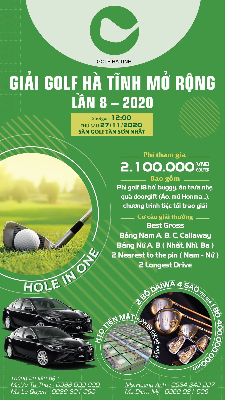 Chuẩn bị khởi tranh giải golf Hà Tĩnh mở rộng lần thứ 8