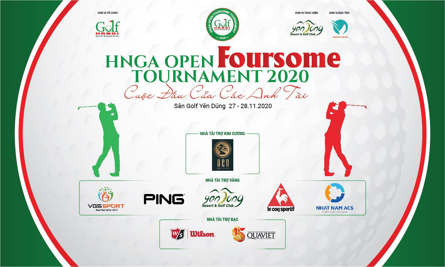 Danh sách chia cặp Giải golf "HNGA Open Foursome Tournament 2020"