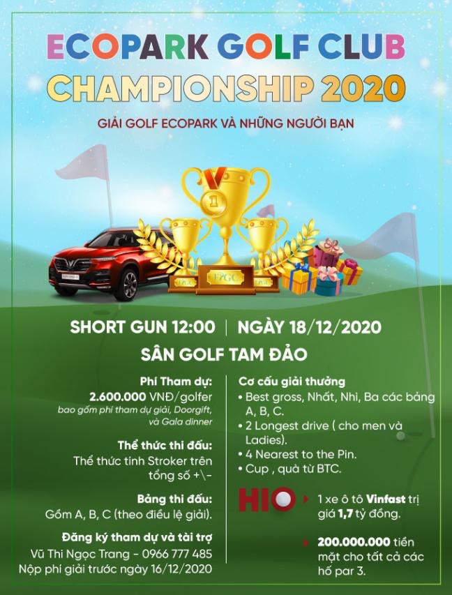Ecopark Golf Club Championship 2020 chuẩn bị khởi tranh