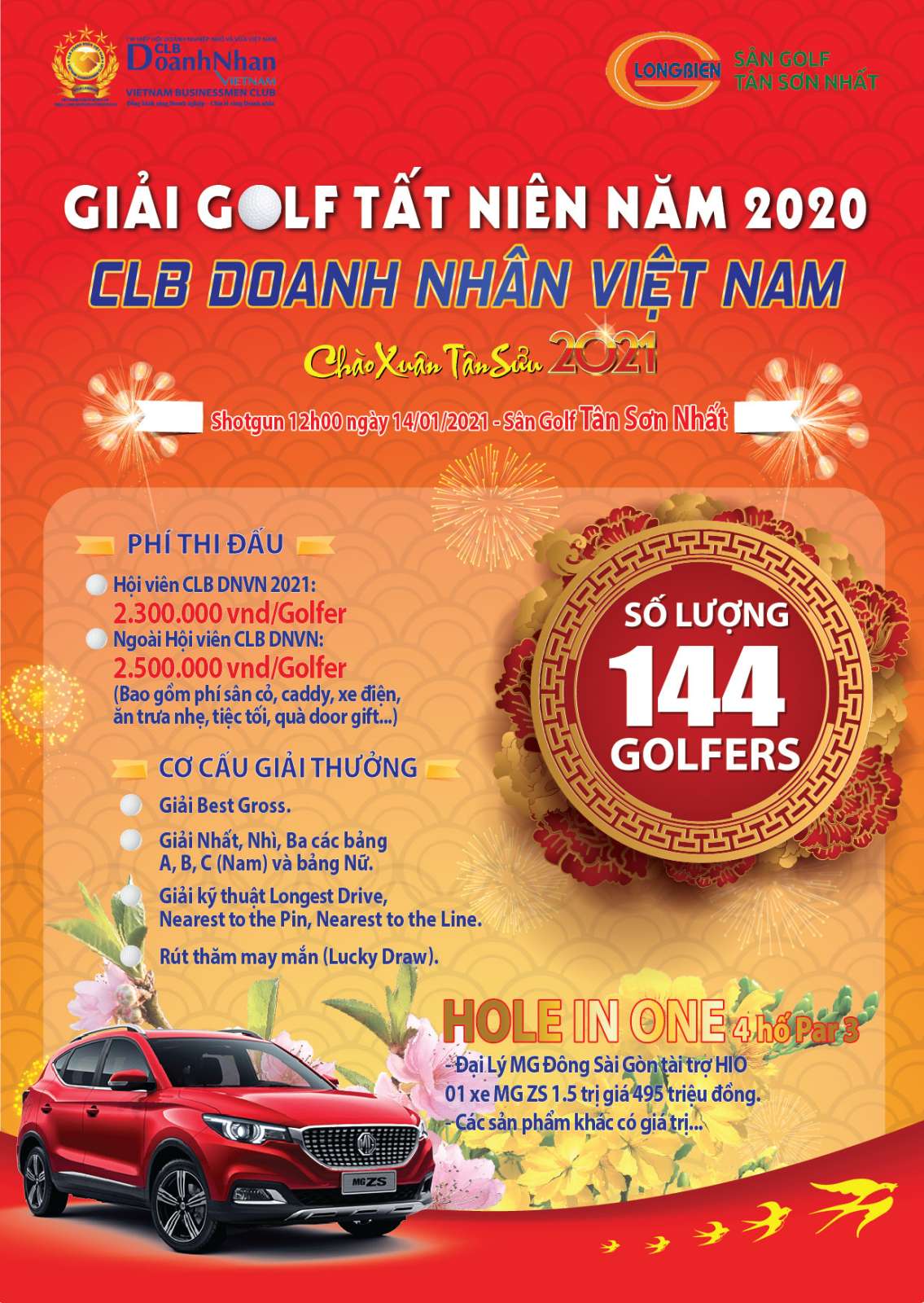 Giải golf Tất niên năm 2020 CLB Doanh nhân Việt Nam "chật kín" người chơi sau gần 5 tiếng mở đăng ký