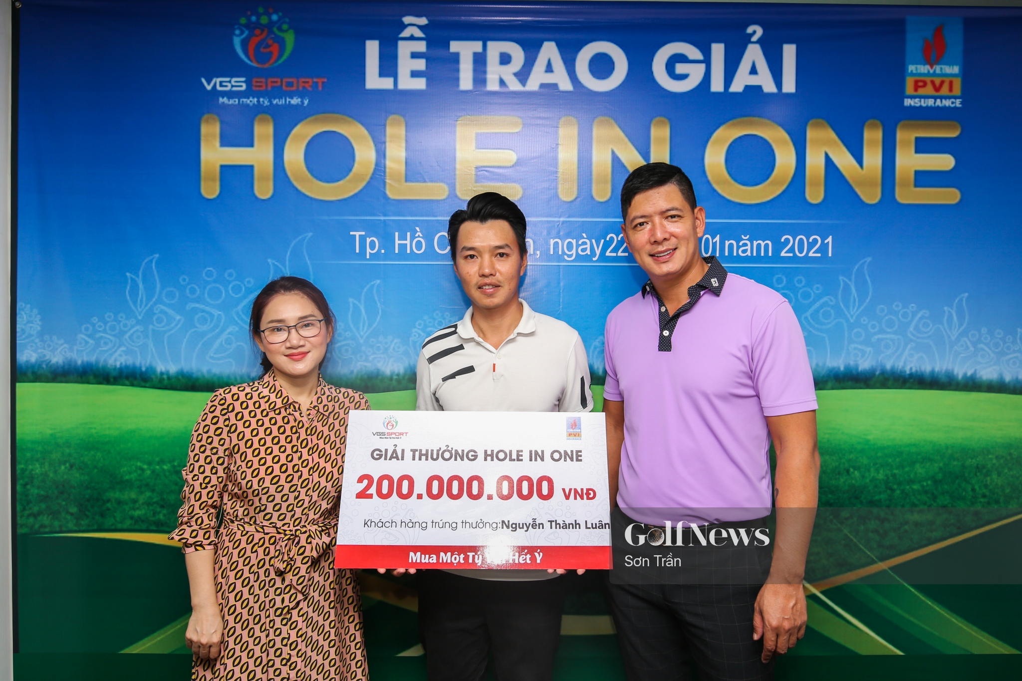 Golfer ghi HIO trong ngày sinh nhật nhận thưởng 200 triệu đồng từ VGS Sport