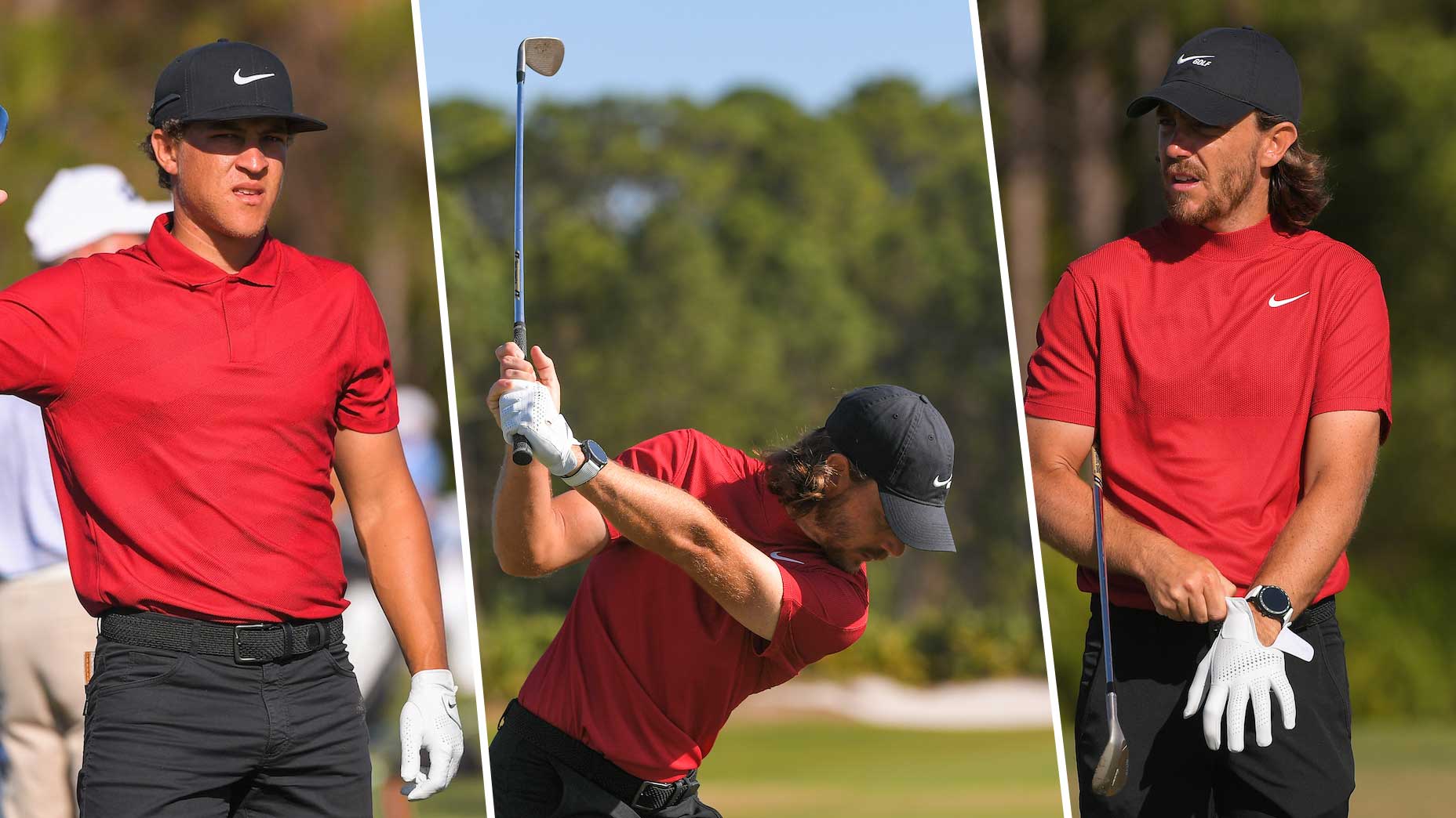 Golfer thế giới mặc đồ đỏ để động viên Tiger Woods